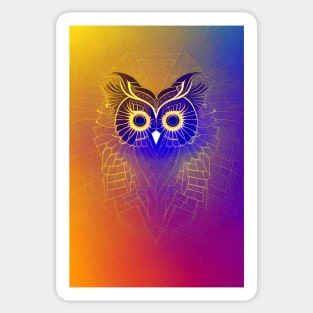 Gometric owl design Sticker